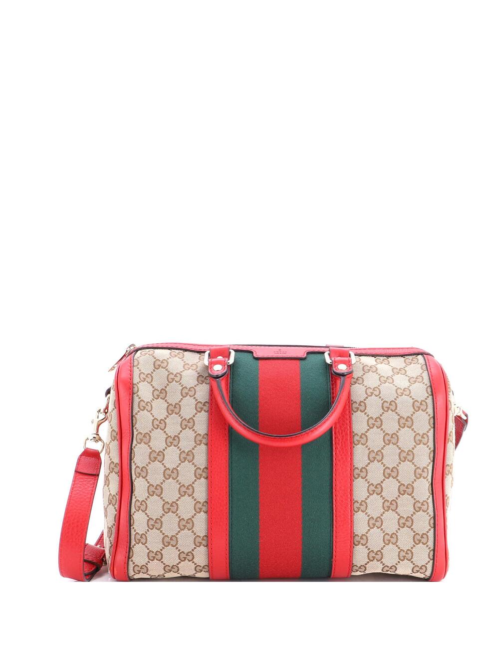 Gucci Vintage Web Boston Bag Gg Canvas #270228G11B
